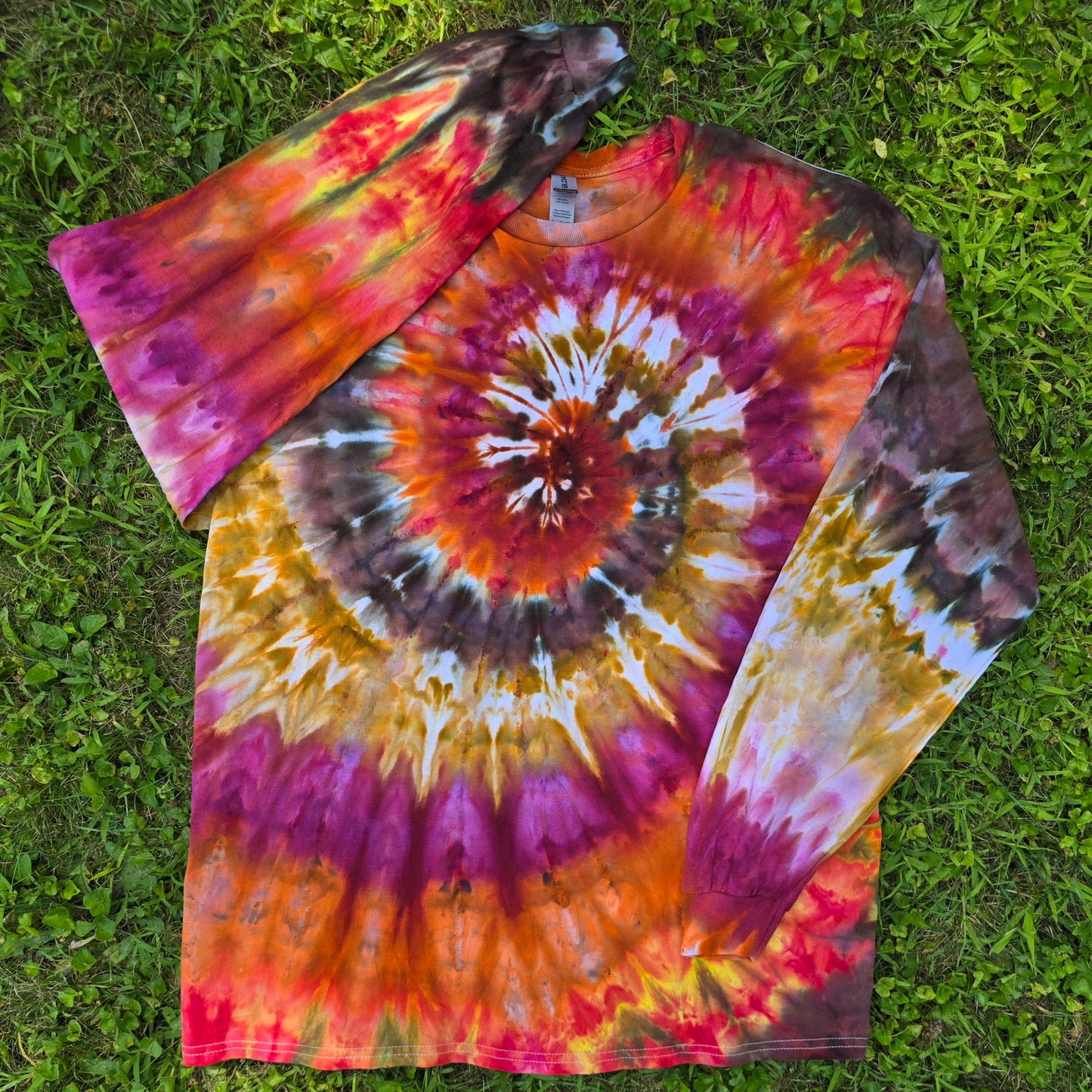 Autumn Spiral Ice Dye