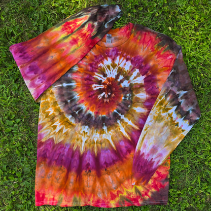 Autumn Spiral Ice Dye