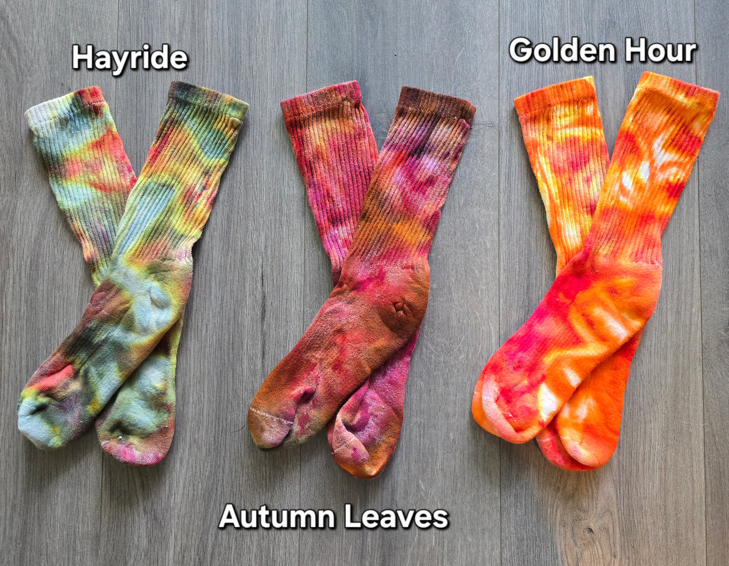 Fall & Halloween Tie Dye Ice Dyed Socks - Adult Unisex