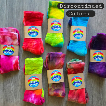 Tie Dye Ice Dyed Socks - Adult Unisex (Discontinued Colors)