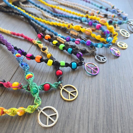 Peace Hemp Necklaces