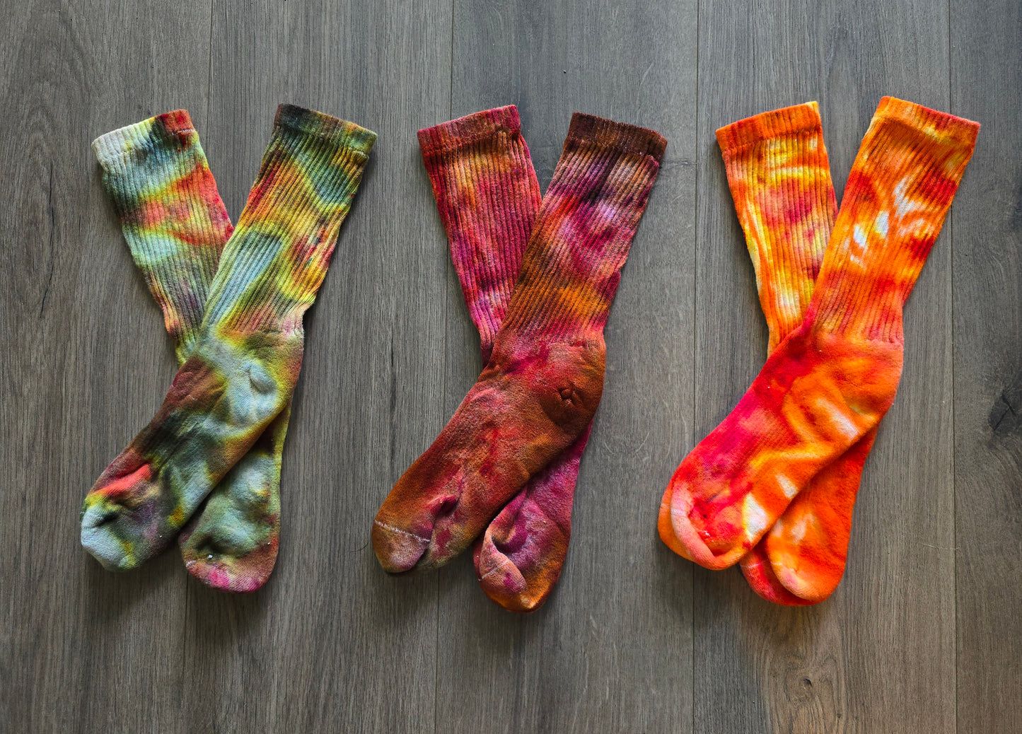 Fall & Halloween Tie Dye Ice Dyed Socks - Adult Unisex
