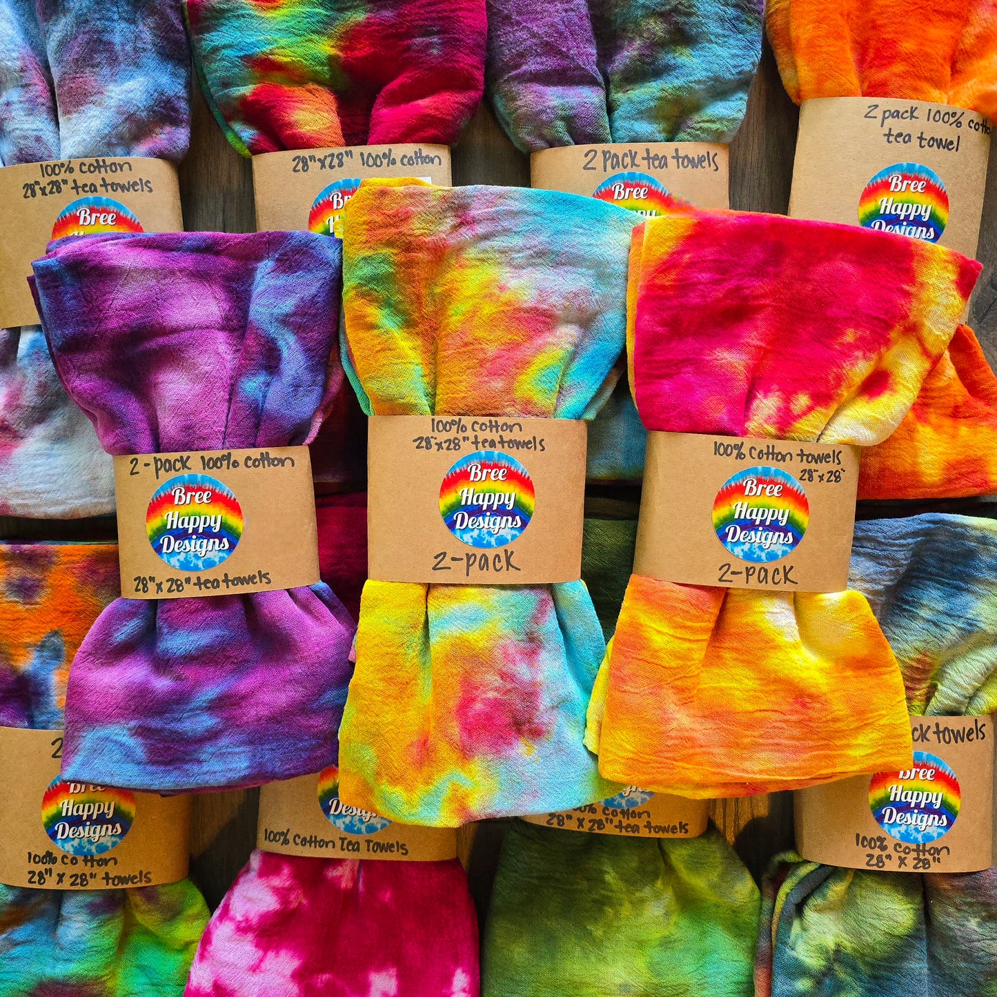 2-Pack Ice Dyed Tea Towels