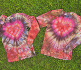 Autumn Heart Ice Dye Adult (Multiple Shirt Style Options)