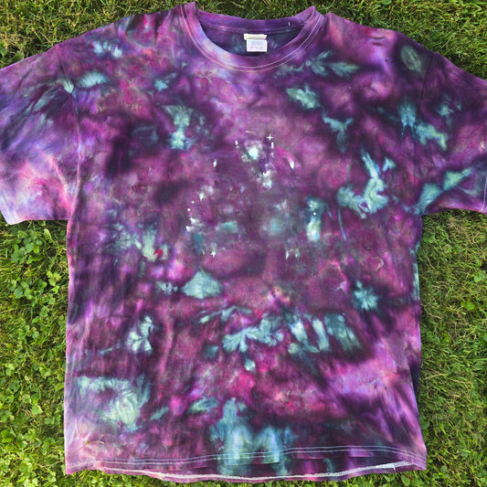Woodland Purple Crinkle Ice Dye Adult (Multiple Shirt Style Options)
