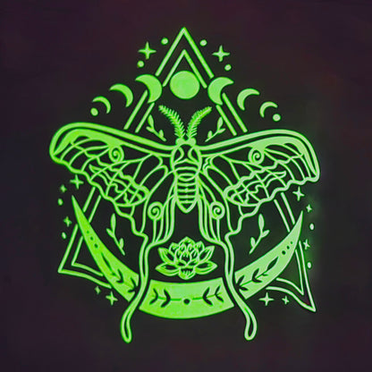 Glow in the Dark Woodland Purple Moth Ice Dye Adult
