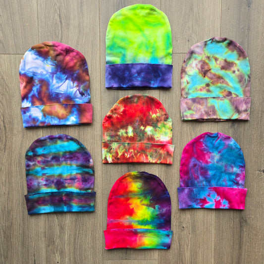 Tie Dye Ice Dyed Beanie Hats - Adult Unisex