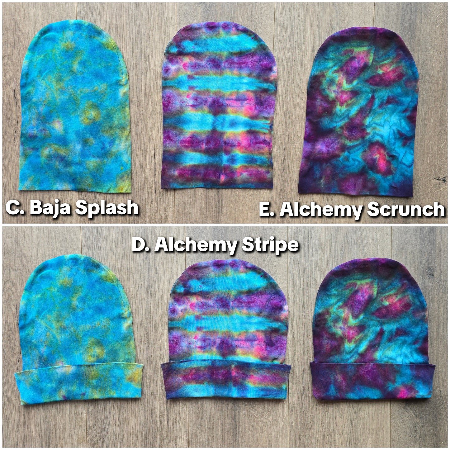 Tie Dye Ice Dyed Beanie Hats - Adult Unisex