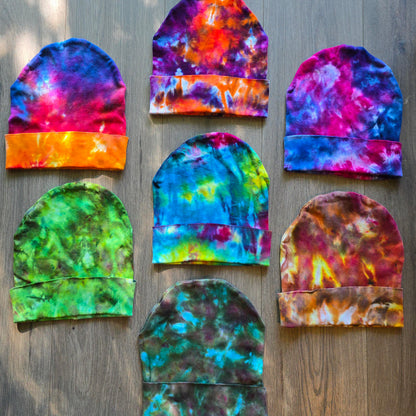 Tie Dye Ice Dyed Beanie Hats - Adult Unisex