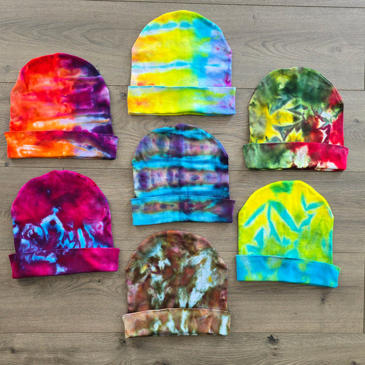 Tie Dye Ice Dyed Beanie Hats - Adult Unisex