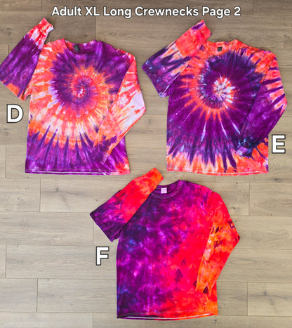 One of a Kind Ready to Ship Adult Long Sleeve Crewnecks and Lightweight Hoodies
