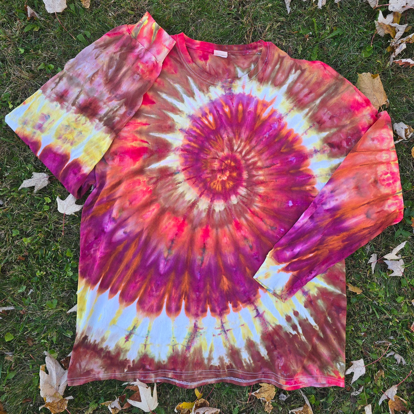 Autumn Spiral Ice Dye