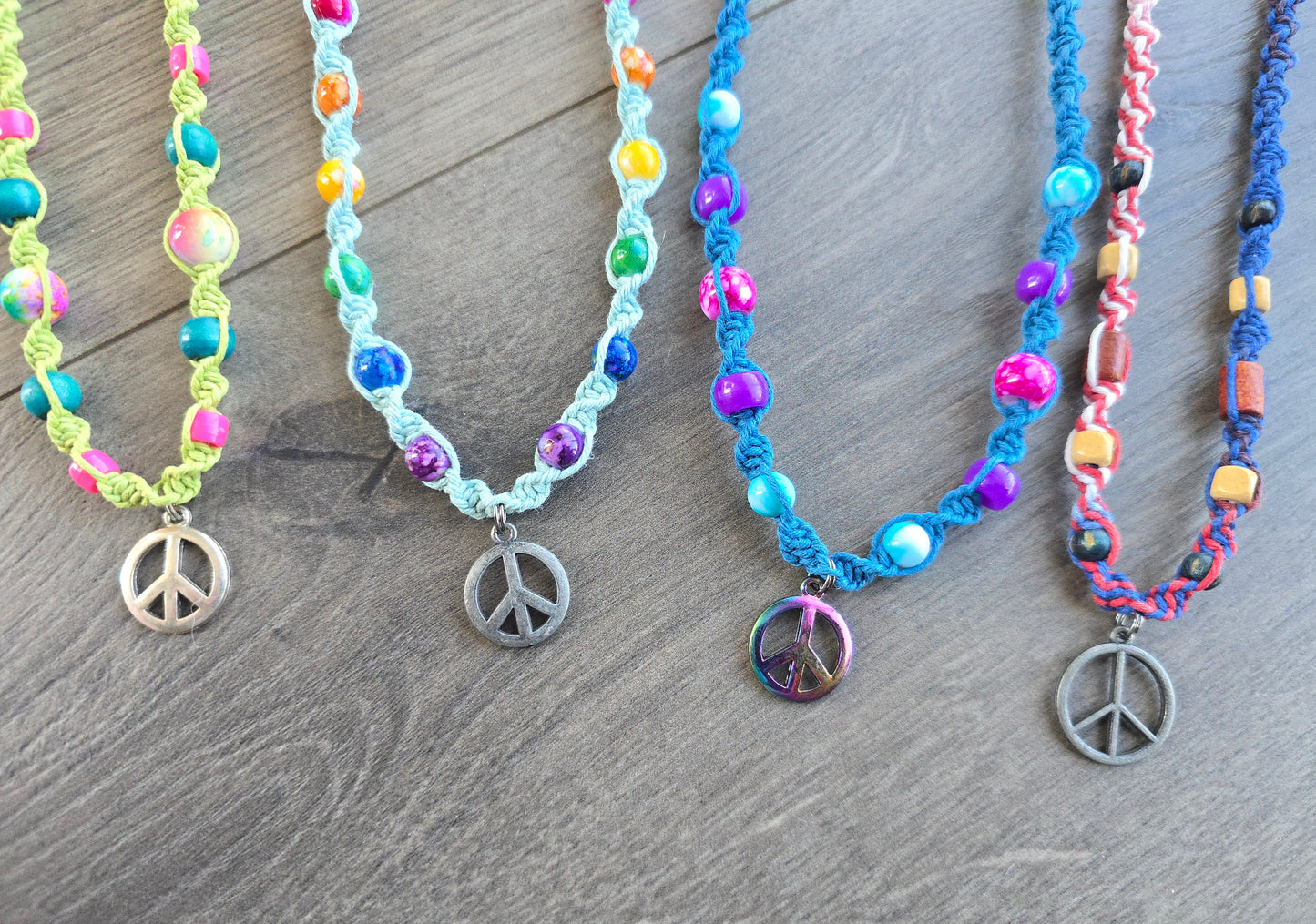 Peace Hemp Necklaces