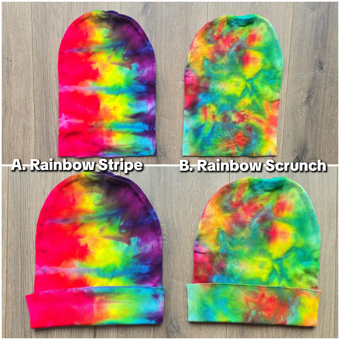 Tie Dye Ice Dyed Beanie Hats - Adult Unisex