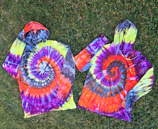 Halloween Spiral Ice Dye Adult (Multiple Shirt Style Options)