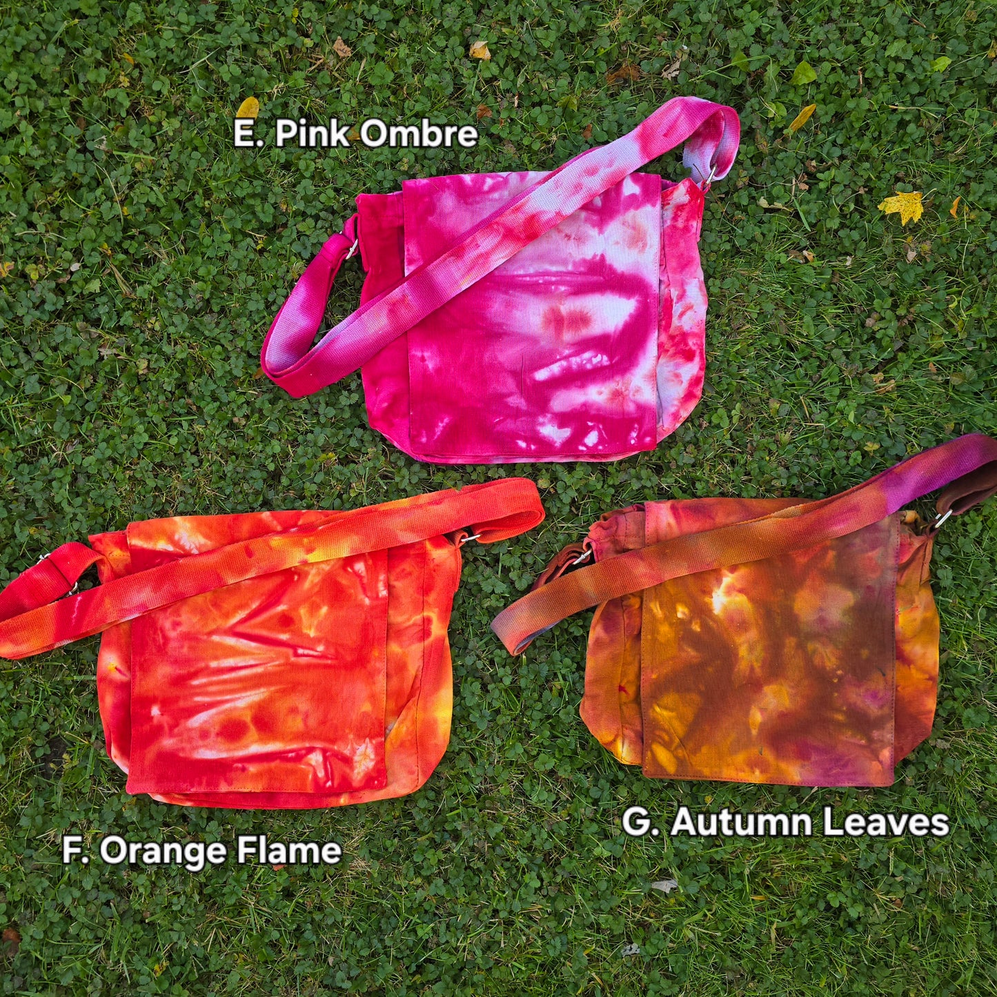 Messenger Bag Purses Ice Dyed - Multiple Color Choices