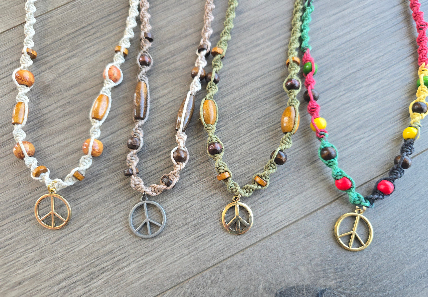 Peace Hemp Necklaces