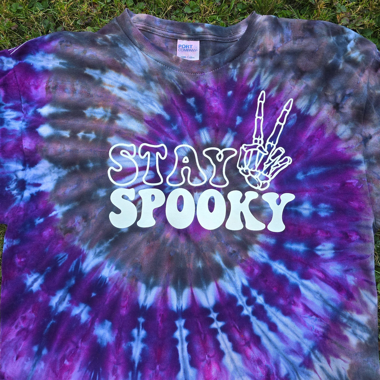 Glow in the Dark Stay Spooky Adult Ice Dye