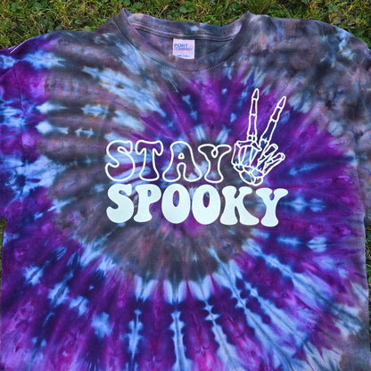 Glow in the Dark Stay Spooky Adult Ice Dye