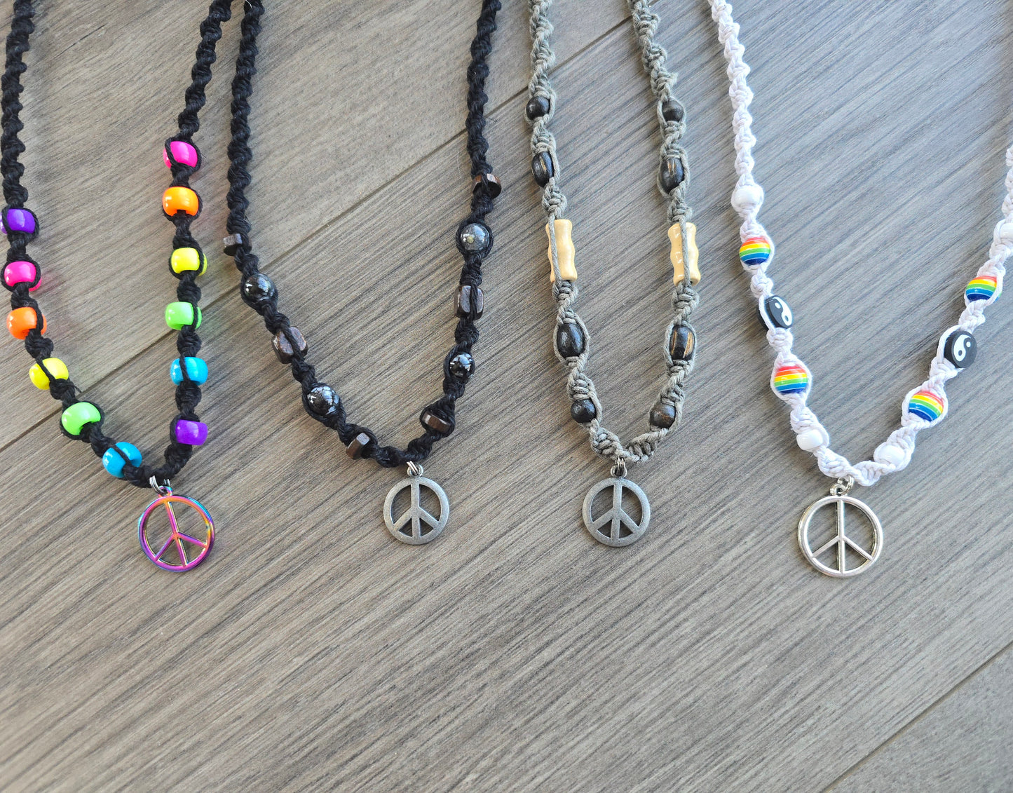 Peace Hemp Necklaces