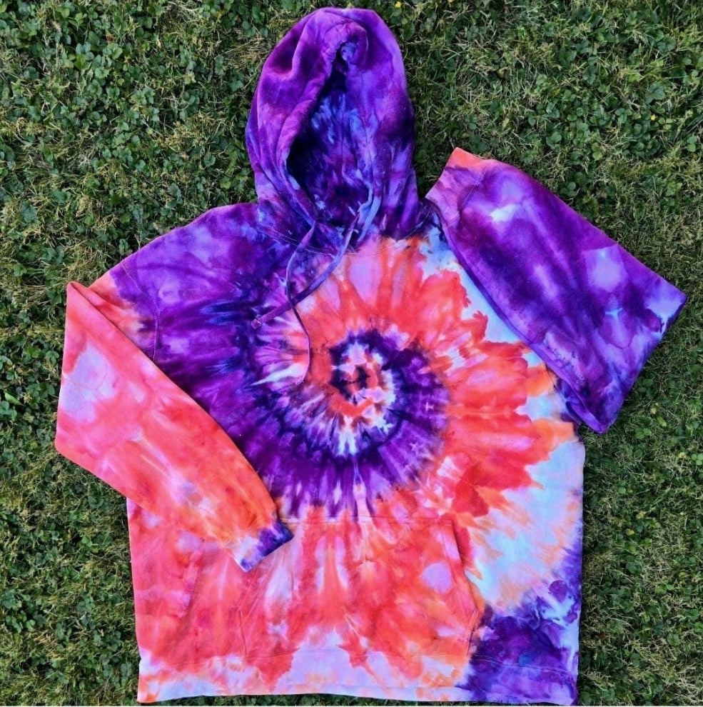 Sunset Afterglow Spiral Ice Dye