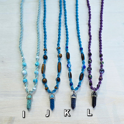 Gemstone Hemp Necklaces
