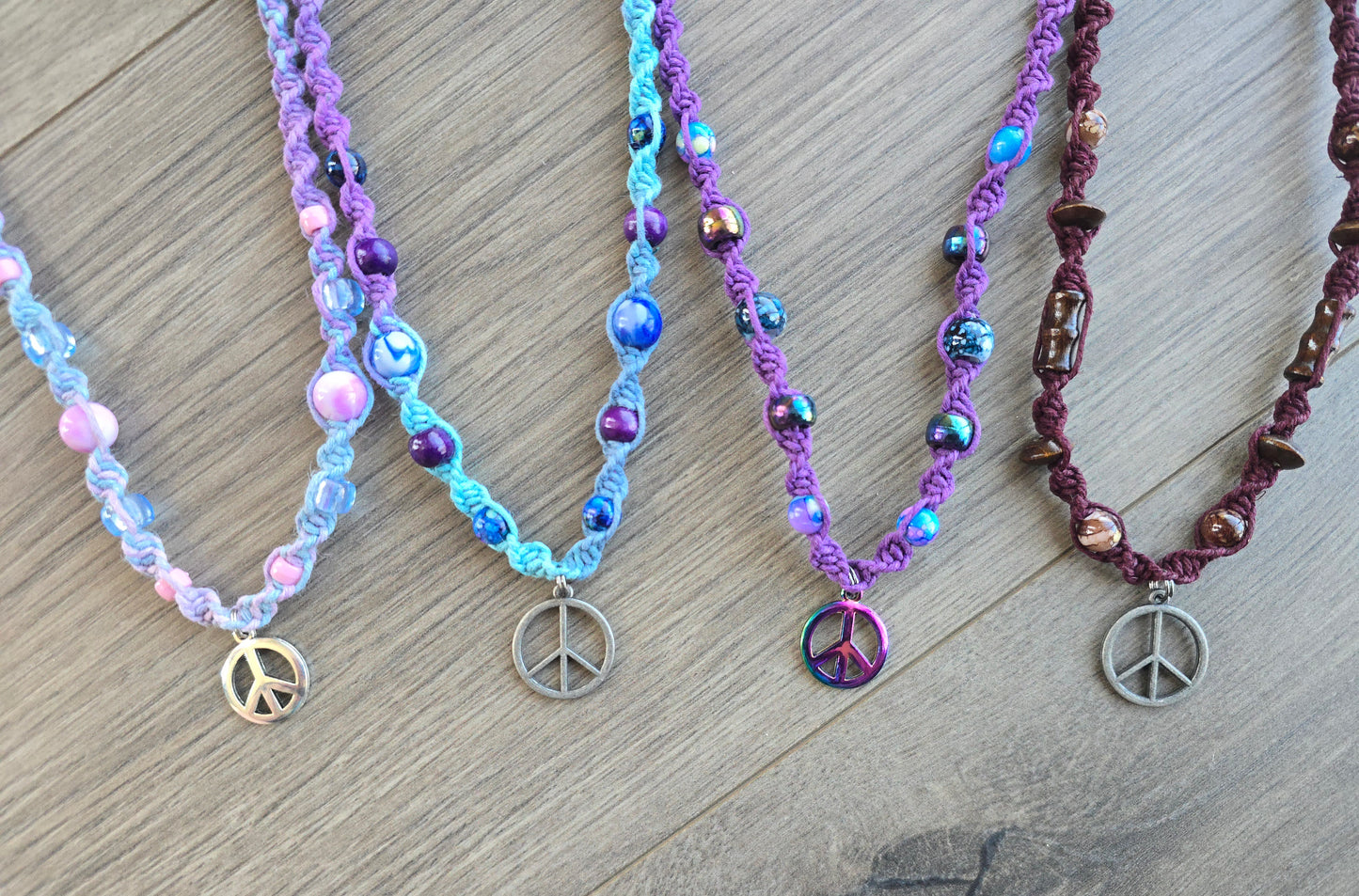Peace Hemp Necklaces