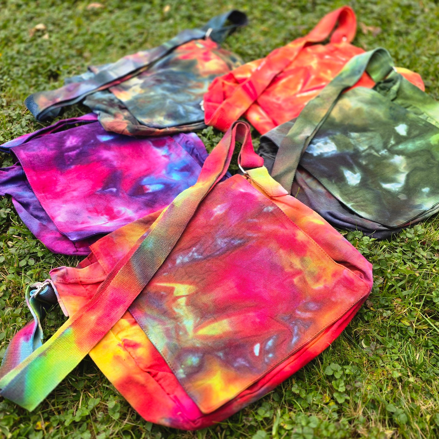 Messenger Bag Purses Ice Dyed - Multiple Color Choices