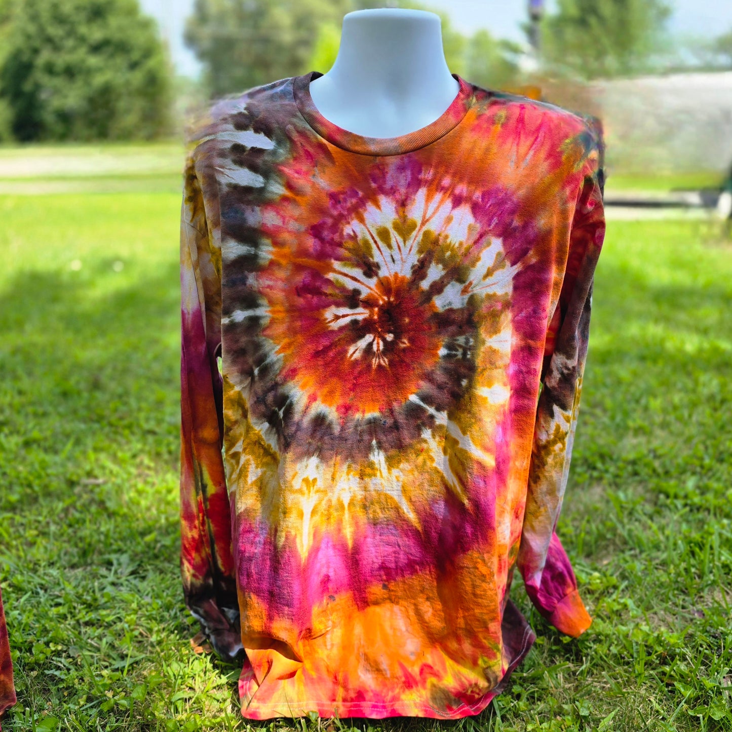 Autumn Spiral Ice Dye