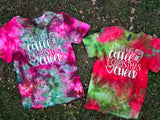 Coffee & Christmas Cheer Adult Ice Dye (Multiple Shirt Styles)