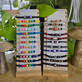 Rainbow and Neutral Hemp Bracelets