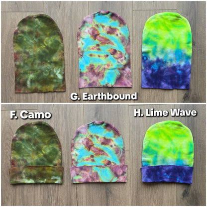 Tie Dye Ice Dyed Beanie Hats - Adult Unisex