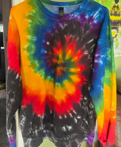 Black Rainbow Spiral Adult (Multiple Shirt Styles)