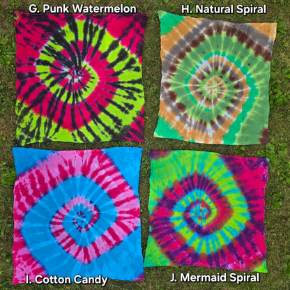 Assorted Tea Towel Tie Dye Tapestries 28"x28"