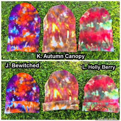 Tie Dye Ice Dyed Beanie Hats - Adult Unisex