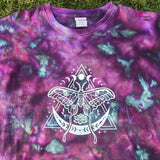Glow in the Dark Woodland Purple Moth Ice Dye Adult
