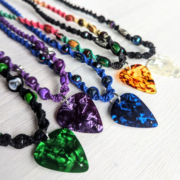 Guitar Pick Hemp Necklaces