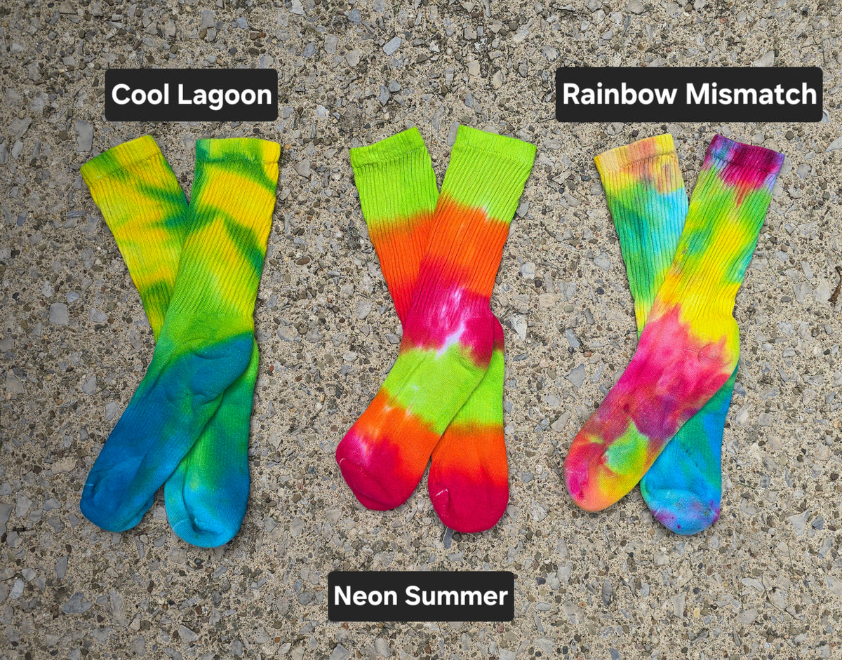 Tie Dye Ice Dyed Socks - Adult Unisex (Discontinued Colors)