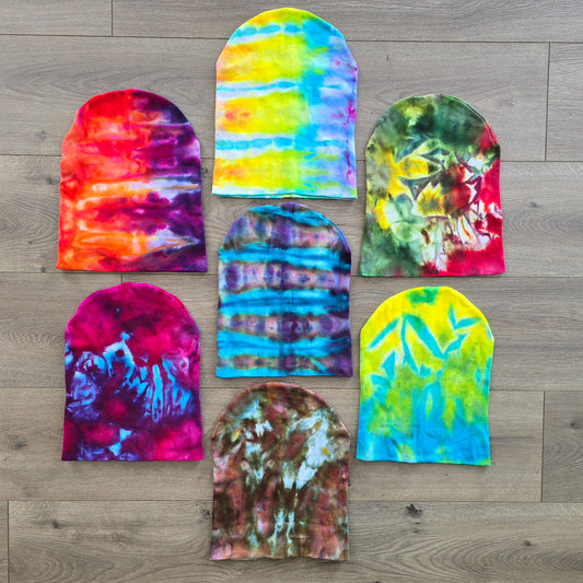 Tie Dye Ice Dyed Beanie Hats - Adult Unisex