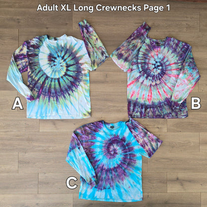 One of a Kind Ready to Ship Adult Long Sleeve Crewnecks and Lightweight Hoodies