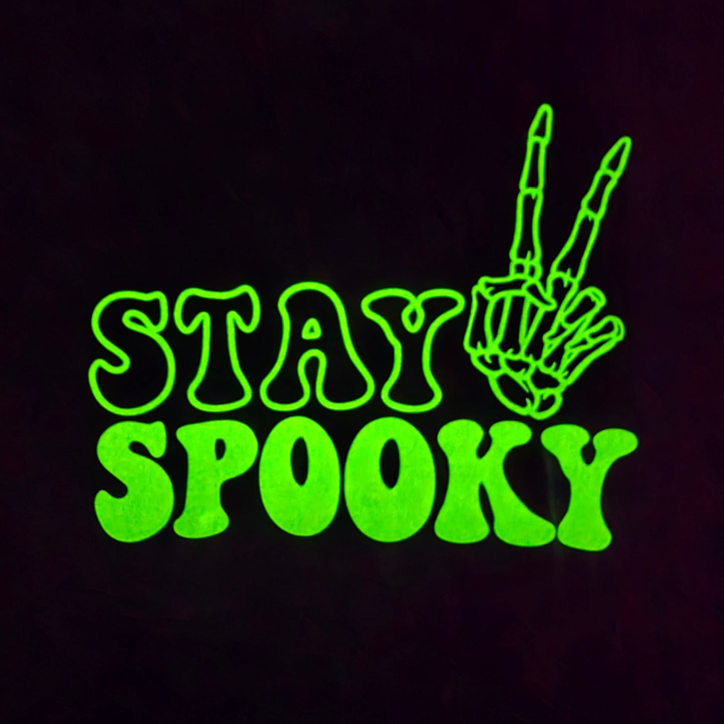 Glow in the Dark Stay Spooky Adult Ice Dye