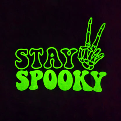 Glow in the Dark Stay Spooky Adult Ice Dye