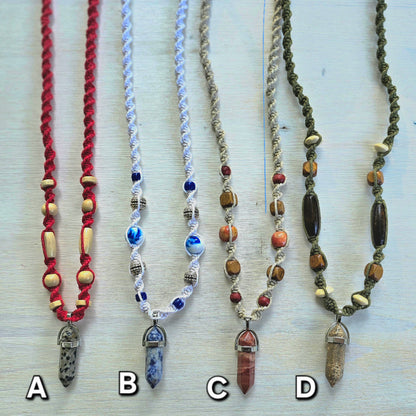Gemstone Hemp Necklaces