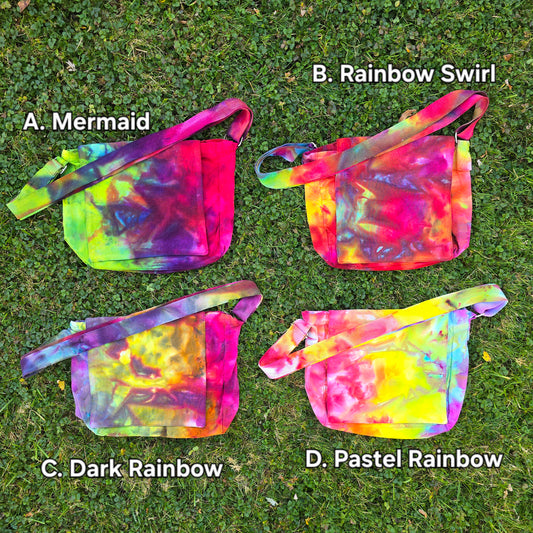 Messenger Bag Purses Ice Dyed - Multiple Color Choices