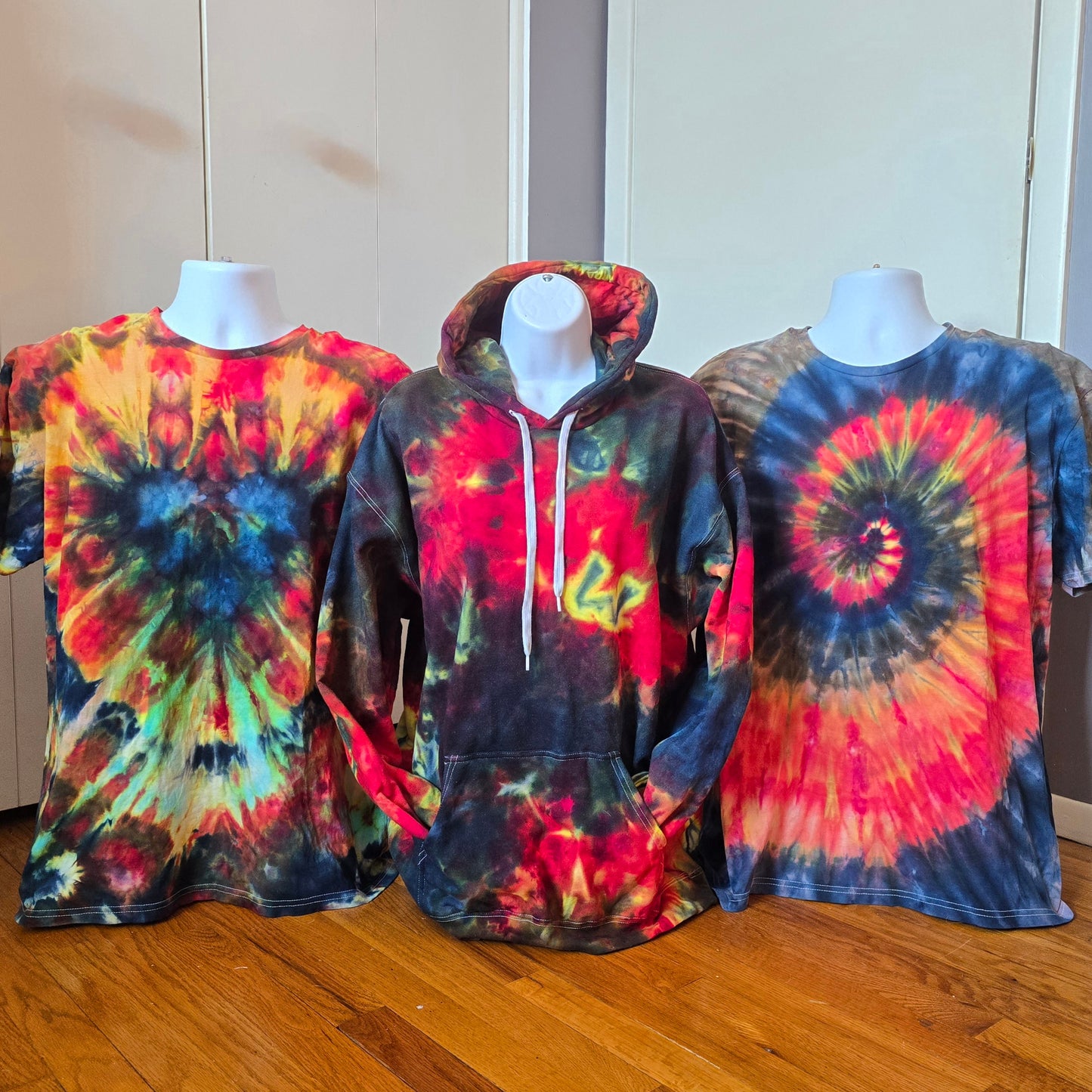 Firestorm Spiral Ice Dye Adult (Multiple Shirt Style Options)