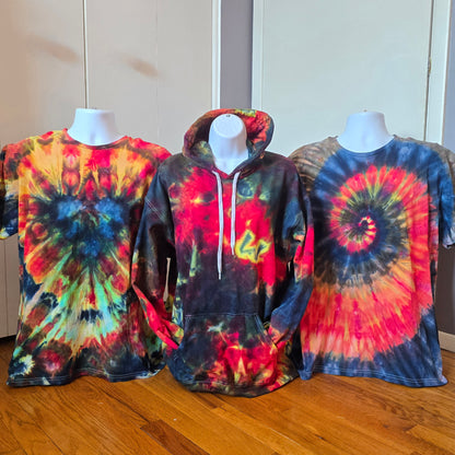 Firestorm Spiral Ice Dye Adult (Multiple Shirt Style Options)