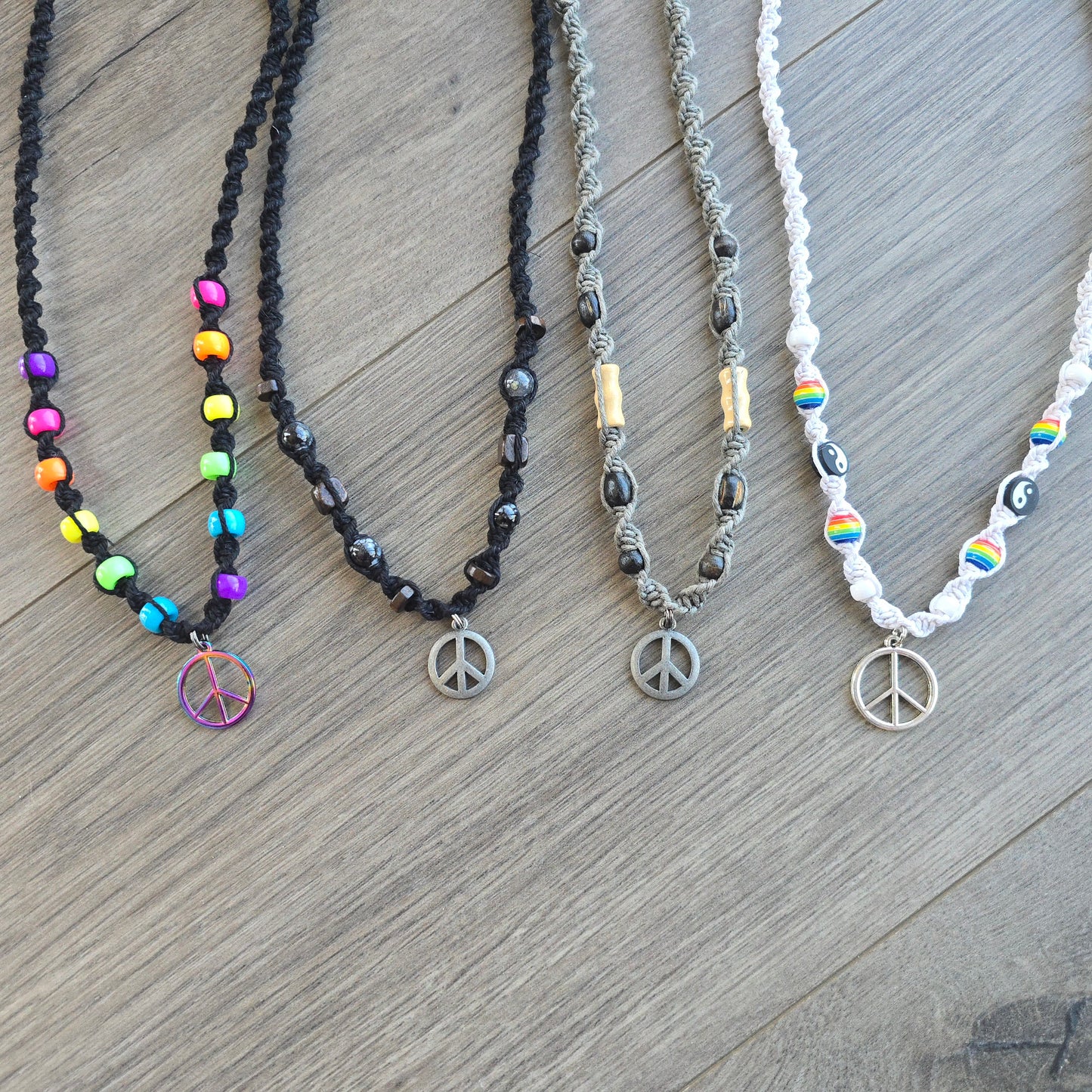 Peace Hemp Necklaces