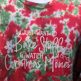Bake Stuff & Watch Christmas Movies Adult Long Sleeve Shirt