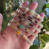 Hemp Gemstone Bracelets Adjustable
