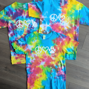 Peace, Love, Dogs/Cats/Paws Youth Shirt (Purchase helps local animal shelters!)